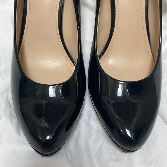 Women’s Nine West Black Patent Platform Stiletto High Heels. Size 8. - Picture 6 of 16